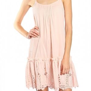 NWT AREVE 100% cotton slip dress extender in pink